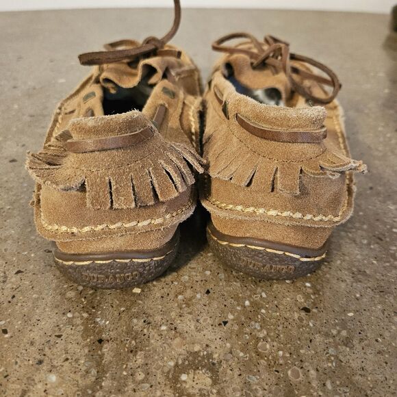 Durango Santa Fe Women's Suede Leather Moccasin Sz 7m  Fringe Studded  DCRD095 - Picture 4 of 9